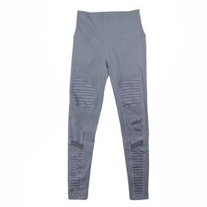 Alo Yoga High-Waist Moto Leggings In Grey-Small